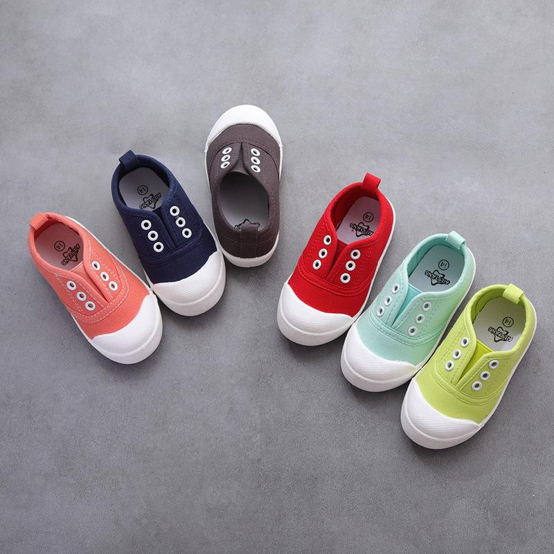 Newestspring Autumn Kids Shoes For Boys Girls Candy Color Children Casual Canvas Sneakers Soft Unisex Fashion School Sneakers