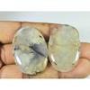 AAA Tiger Dendritic Agate 2PCs Oval Shape Cabochon Loose Gemstone 40-41MM SK-3642