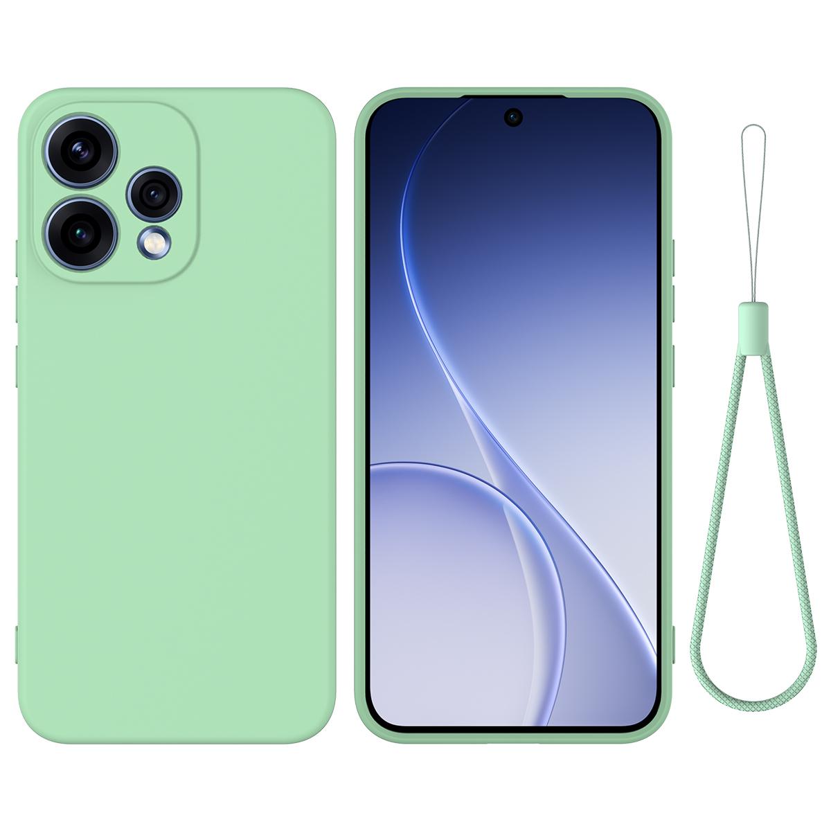 

Для Oppo Reno15c 5G (Китай)/Oppo Reno15 5G (Глобальный) Чехол из жидкого силикона, задняя крышка для телефона с ремешком для руки