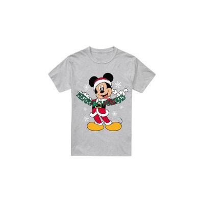 Camiseta masculina Feliz Natal Mickey Mouse