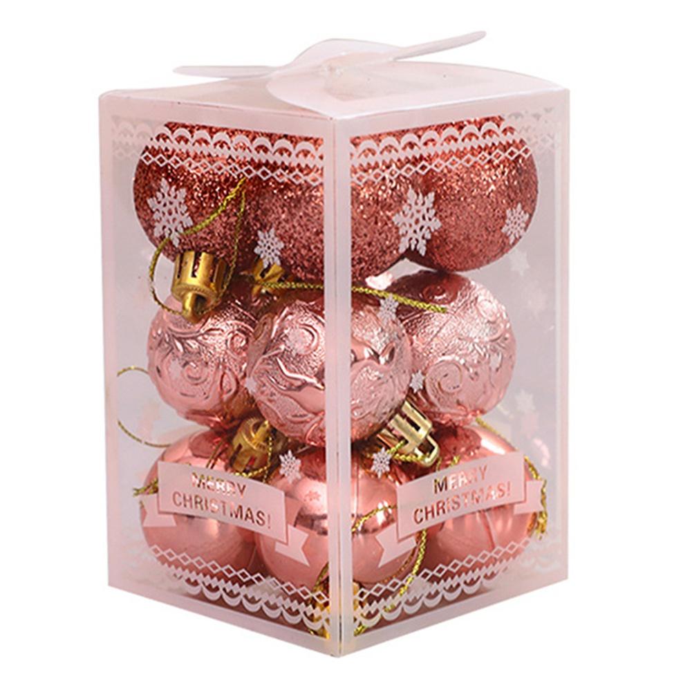 12pcs Christmas Ball Ornament Xmas Tree Ball Bauble Hanging Pendants Home Party Decor 2025 New Year Gift Noel Navidad