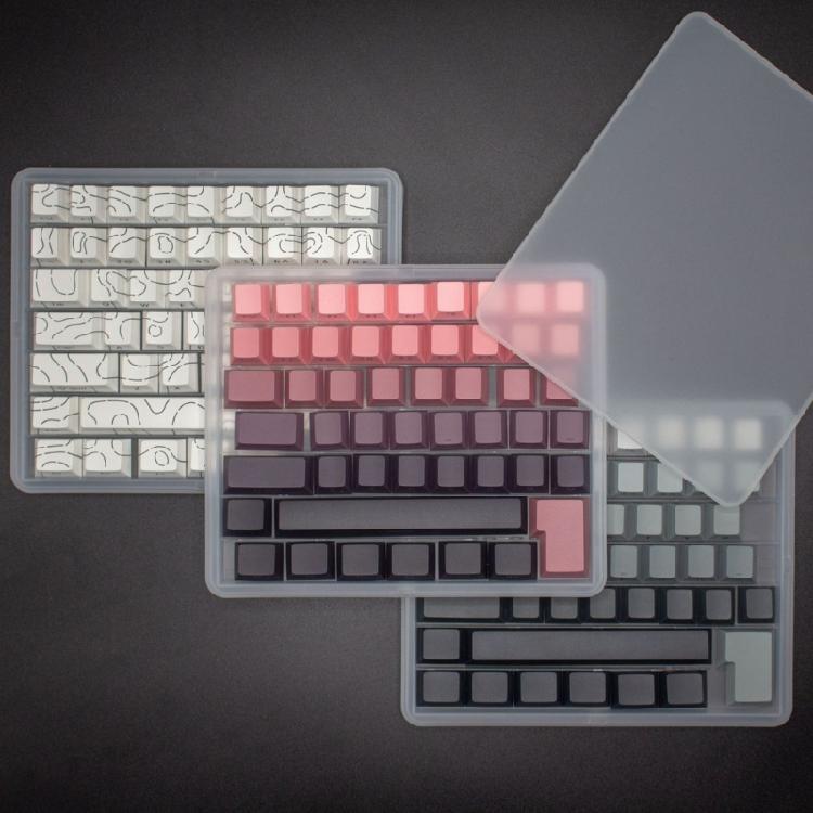 Tydligt förvaringsfodral för tangentbordstillbehör Anti-halkbas och dammtålig design för mekaniska tangentbord Keycap