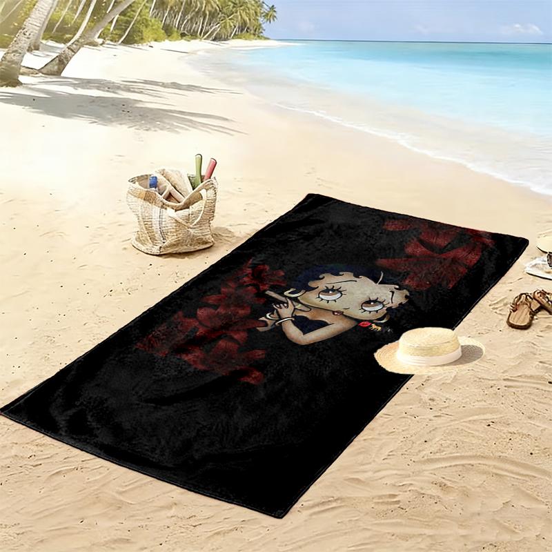 1pc Betty Boop Beach Towel, Multi-functional Beach Towel for Outdoor Activities Beach Swimming and Travel