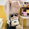 Cute Cartoon Design Crossbody Bag for Women Front Zip Pocket Mini Shoulder Bag for Daily Use