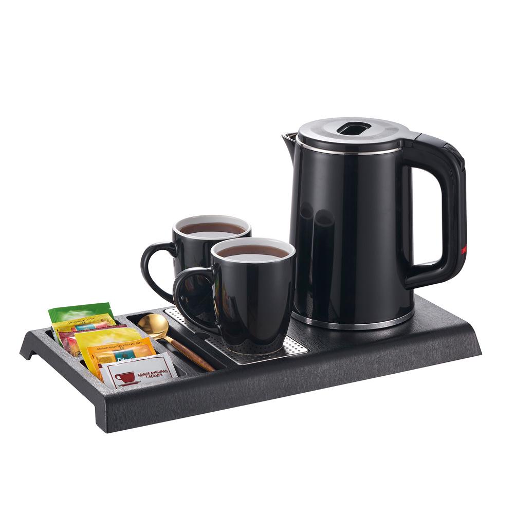 Stainless Steel Electric Kettle Set with Tray and Custom Logo