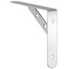 Shelf Brackets 4 pcs 20 x 2.5 x 14 cm Silver Stainless Steel