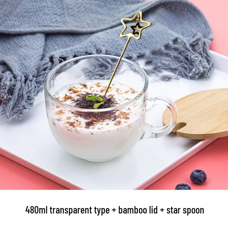 Large Capacity Heat-Resistant Glass Breakfast Mug