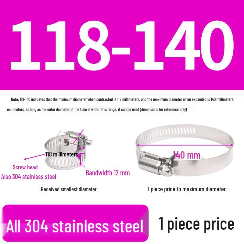 304 Edelstahl Schwerlast Schlauch- und Rohrschelle Clip