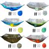 Quick-Open Mosquito-Resistant Hammock with Net, Single/Double Person, Anti-Roll Parachute Cloth for Outdoor Camping Swing