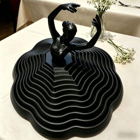 3D Printed Ballet Dancer Ornaments Spinning Ballet Girl Sculpture Rotational Movement Elegant Desk Decor for Home Office Creative Spaces Gifts