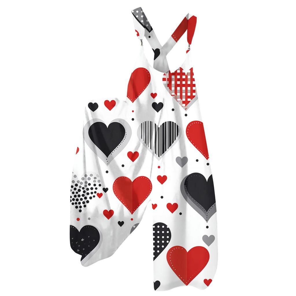 Damen Latzhose Print Vintage Jumpsuit ,Nicht,Verstellbare Träger,