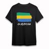 Men's Soft Comfy T-Shirt Gabon Green Yellow Blue Tee Short Oversize Cotton Black