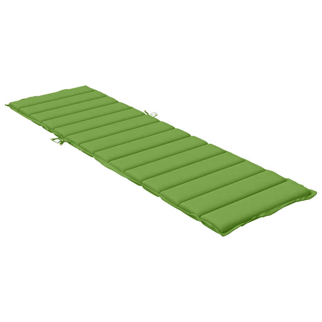 Sun Lounger Cushion Melange Green 200x60x4 Cm Fabric