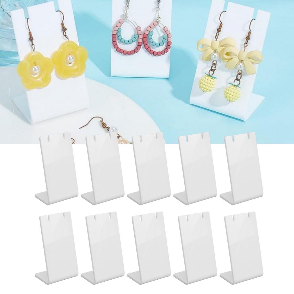 10pcs Acrylic Earring Holder   Ear Studs Jewelry Storage Display Rack Showcase Earrings Display Stand Earring Storage