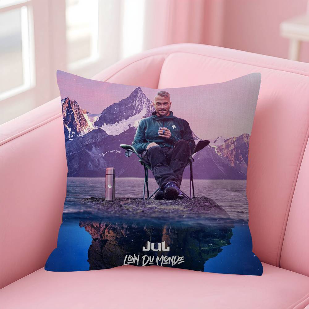 Rapper Jul Logo Pillow Gifts Home Office Furnishings Bedroom Sofa Car Cushion Cover Case 45X45Cm