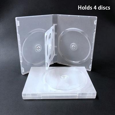 Prázdný obal na CD, plastový, mléčně průhledný, objem 4-8 disků