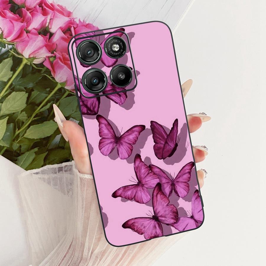 For Motorola Moto G67 MotoG77 Case New Luxury Painted Cover Black Silicone Soft Phone Case For Moto G77 G 67 Back Cover Bumper