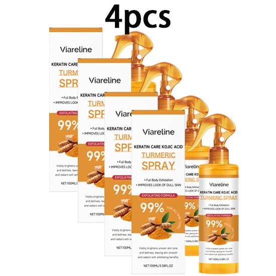 Viareline Spray Detergente Ammorbidente alla Curcuma Pulisce Delicatamente tutto il corpo Spray Idratante per la Pelle 100ml