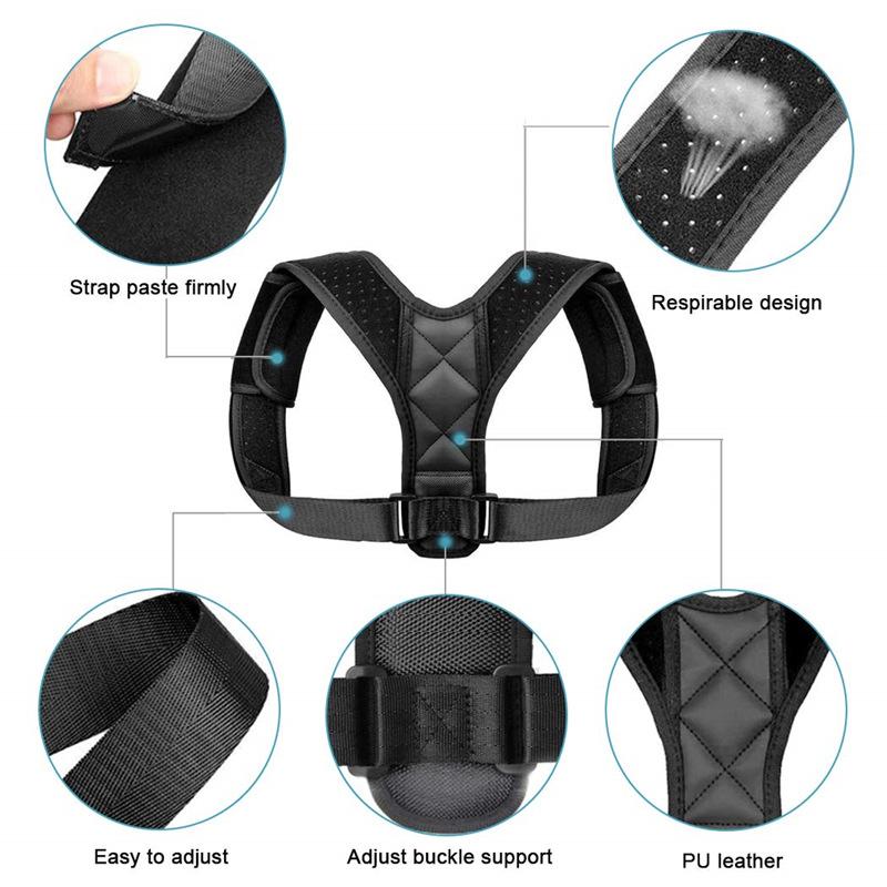 Mens and Womens Back Posture Corrector Straps To Prevent Hunchback Breathable Gym Back Support Straps