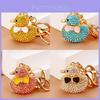 Adorable Diamond Encrusted Yellow Duck Car Keychain Gift For Women Stylish Accessory