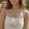 2pcs Zinc Zinc Alloy Layered Necklace Set Round Pendant Stacked Necklace Set  Valentine's Day Gift