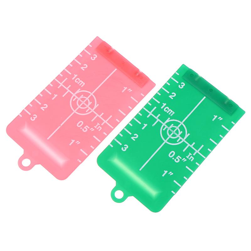 Vertical/Horizontal Laser Level Target Card Red/Green Line Beam Distance Plate Magnetic Inch/Cm Leveling Board Tool Accessories