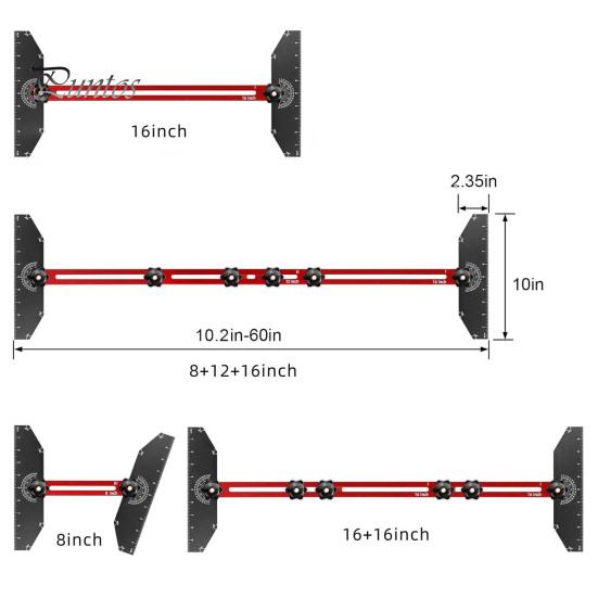 Trappetrinnmalverktøy Høy nøyaktig Justerbar Enkel å bruke bærbar trappetrinnmåler med vinkelmålemerke