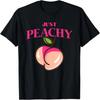 Cool Summer Fruit Retro Just Peachy & Keep It Peachy Graphic T-Shirt