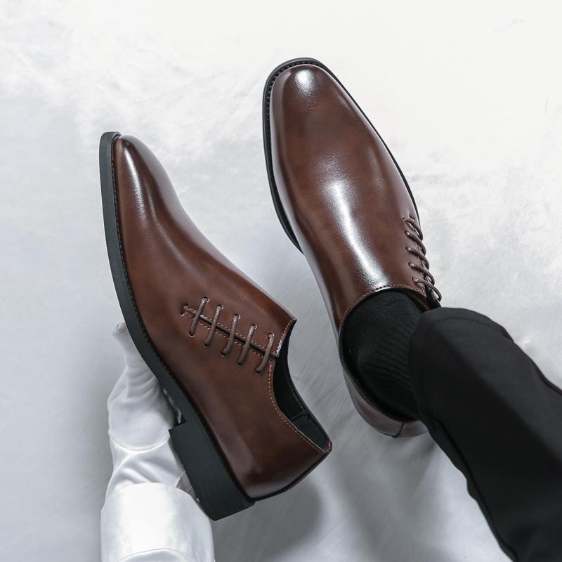 Leather Shoes Man Casual Loafers Luxury Design Slip on Male Dress Shoes Leisure Style Big Size Good Wear-resistant Sole