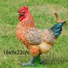 Resin Statue Simulation Poultry Chicken Rooster Hen Model Figurines Landscape Sculpture Courtyard Garden Decoration
