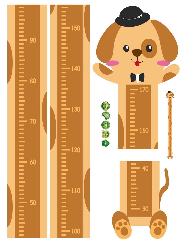 Children's Height Measurement Wall Stickers for Bedrooms and Classrooms (SK6094SK6097)