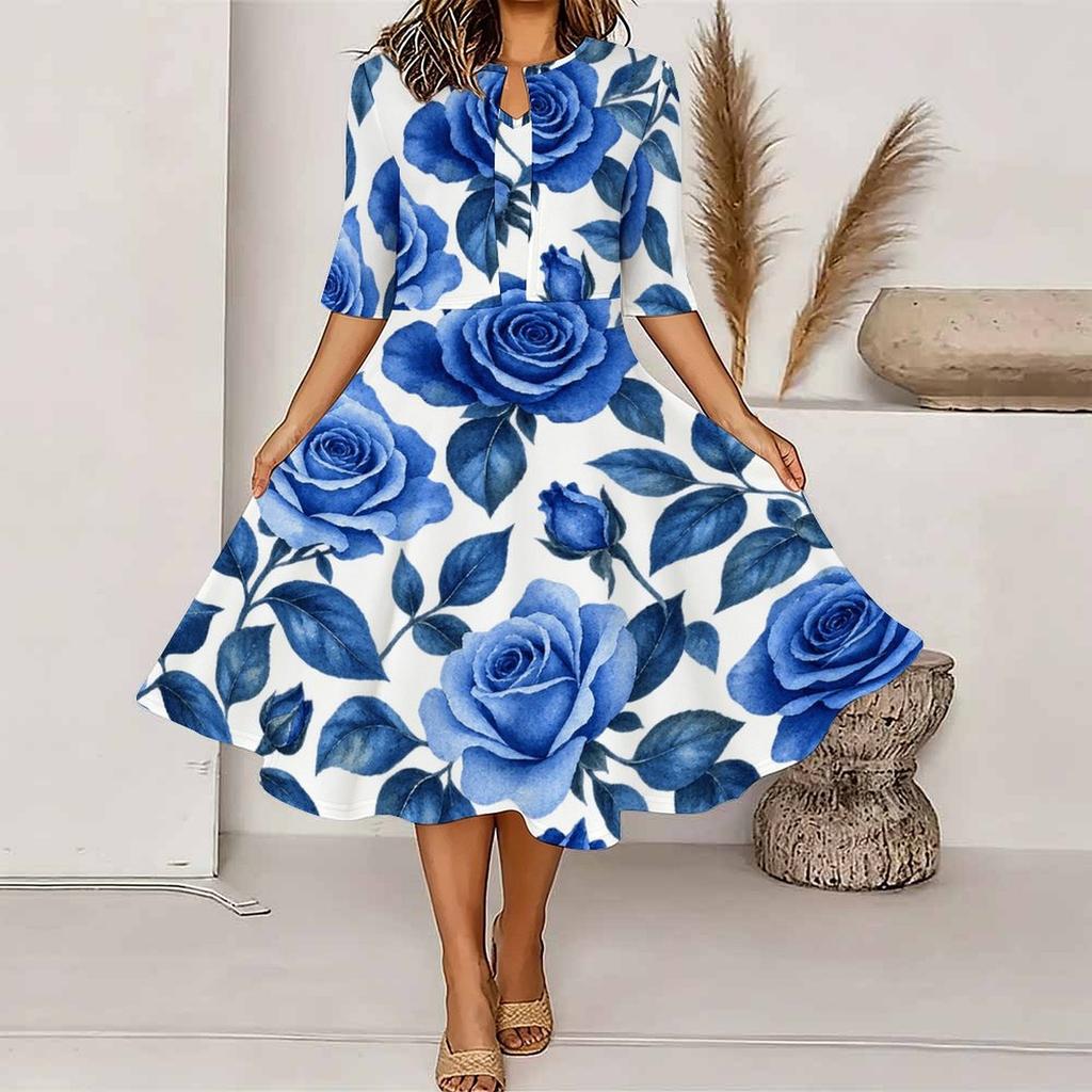 Women Plus Size Floral Printed Two Piece Set V Neck Sleeveless Midi Dress Short Sleeve Cropped Shrug
