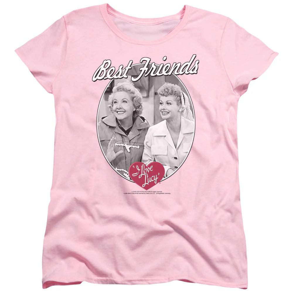 

I Love Lucy Best Friends Womens T Shirt Pink Officially Licensed 4XL