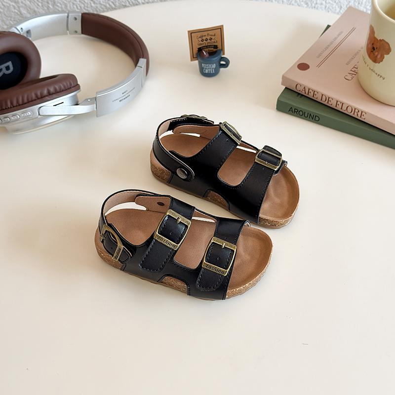 

Summer New Children Casual Sandals for Girls Boy Fashion Korean Style Soft Bottom Anti-slippery Versatile Roman Beach Shoes 25