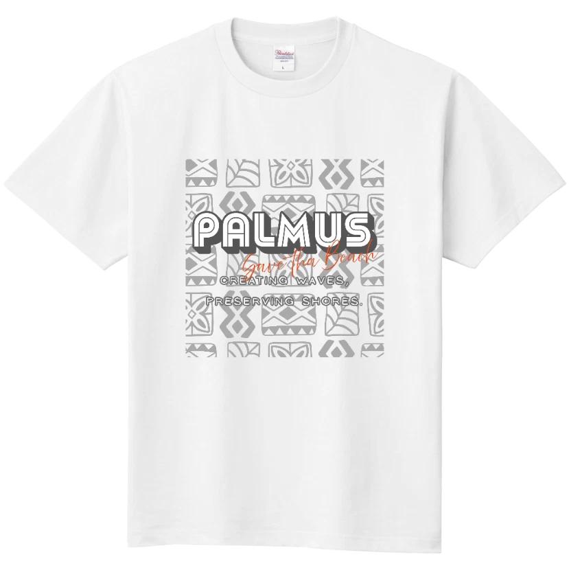 

PALMUS Tribal Pattern Logo T-Shirt White 100% Cotton Regular Fit Graphic Eco Tee XL