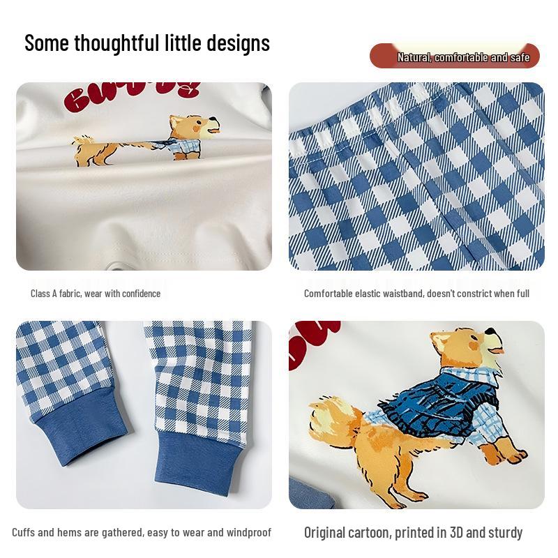 New Arrival: Class A Pure Cotton Autumn Clothes & Trousers Set for Boys & Girls - Warm Underwear for Teens