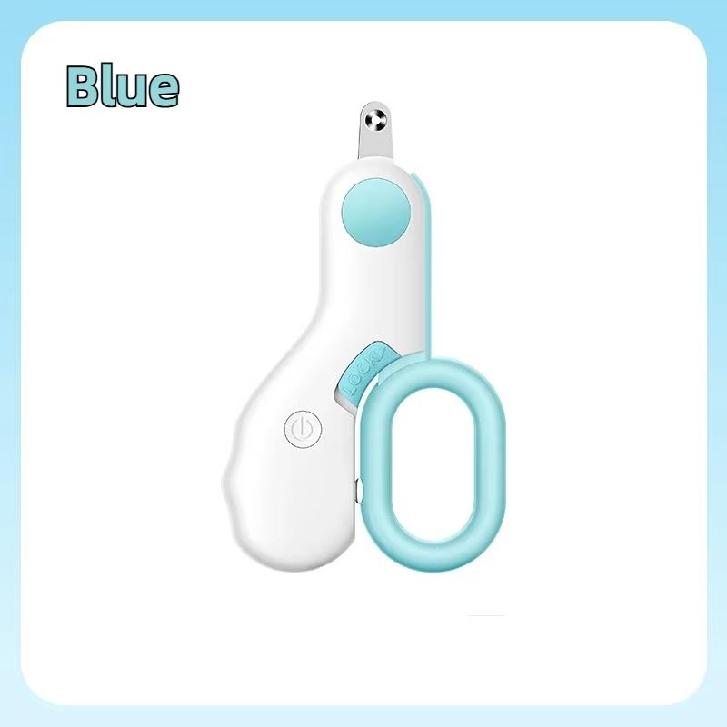 

Светодиодный светильник, машинка для стрижки когтей для кошек и собак, профессиональный триммер для когтей домашних животных с предохранительным замком, набор инструментов для ухода за щенками, котятами, животными синий