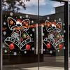 Large Christmas Bell Window Clings Waterproof Christmas Window Stickers Storefront