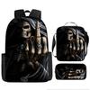 Skull Schoolbag for Primary School Students, Kindergarten New Schoolbag for Boys and Girls, Grades 2345 and 6