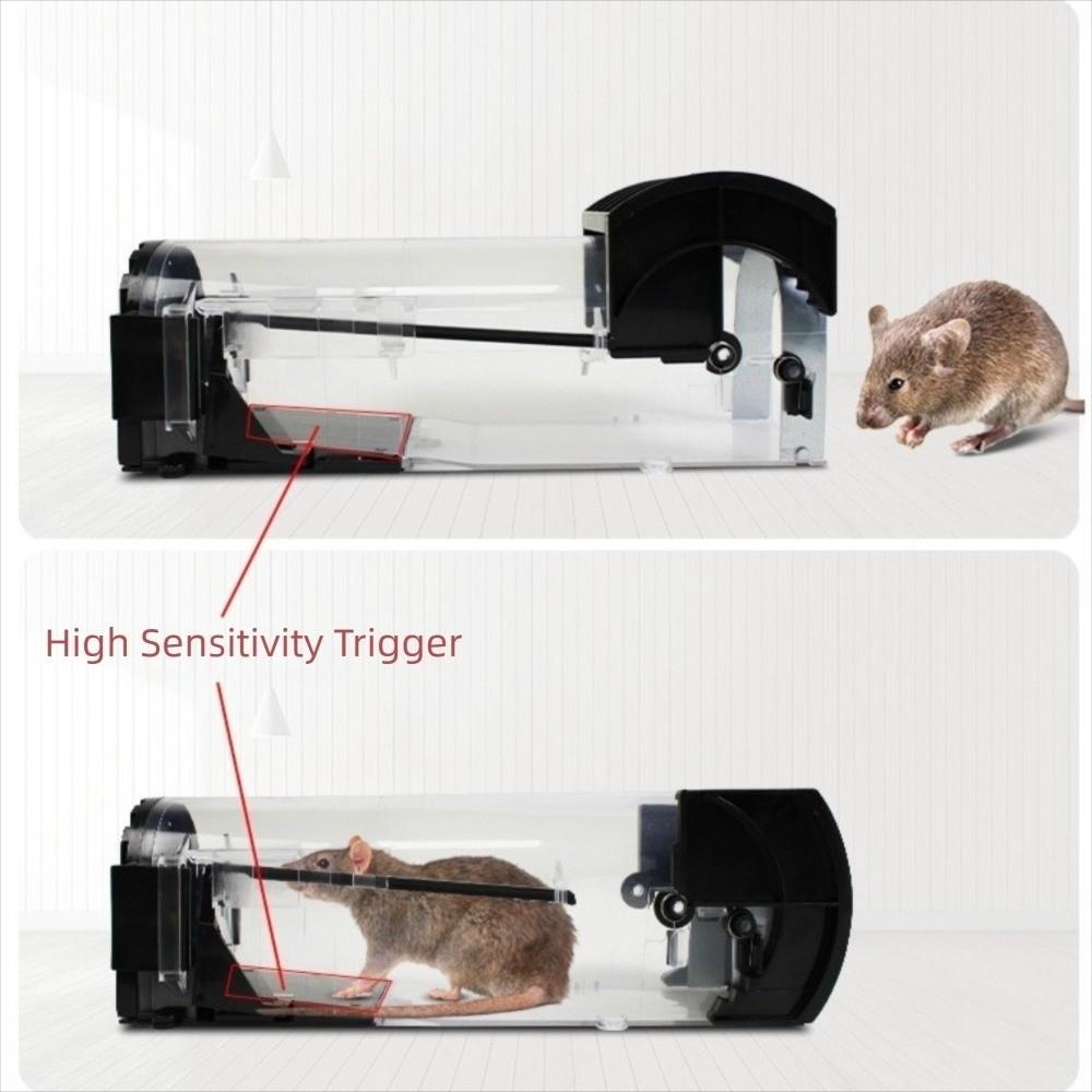 Rodent Control Self-locking Mousetrap Reusable Plastic Rodents Trap Mouse Catcher Indoor