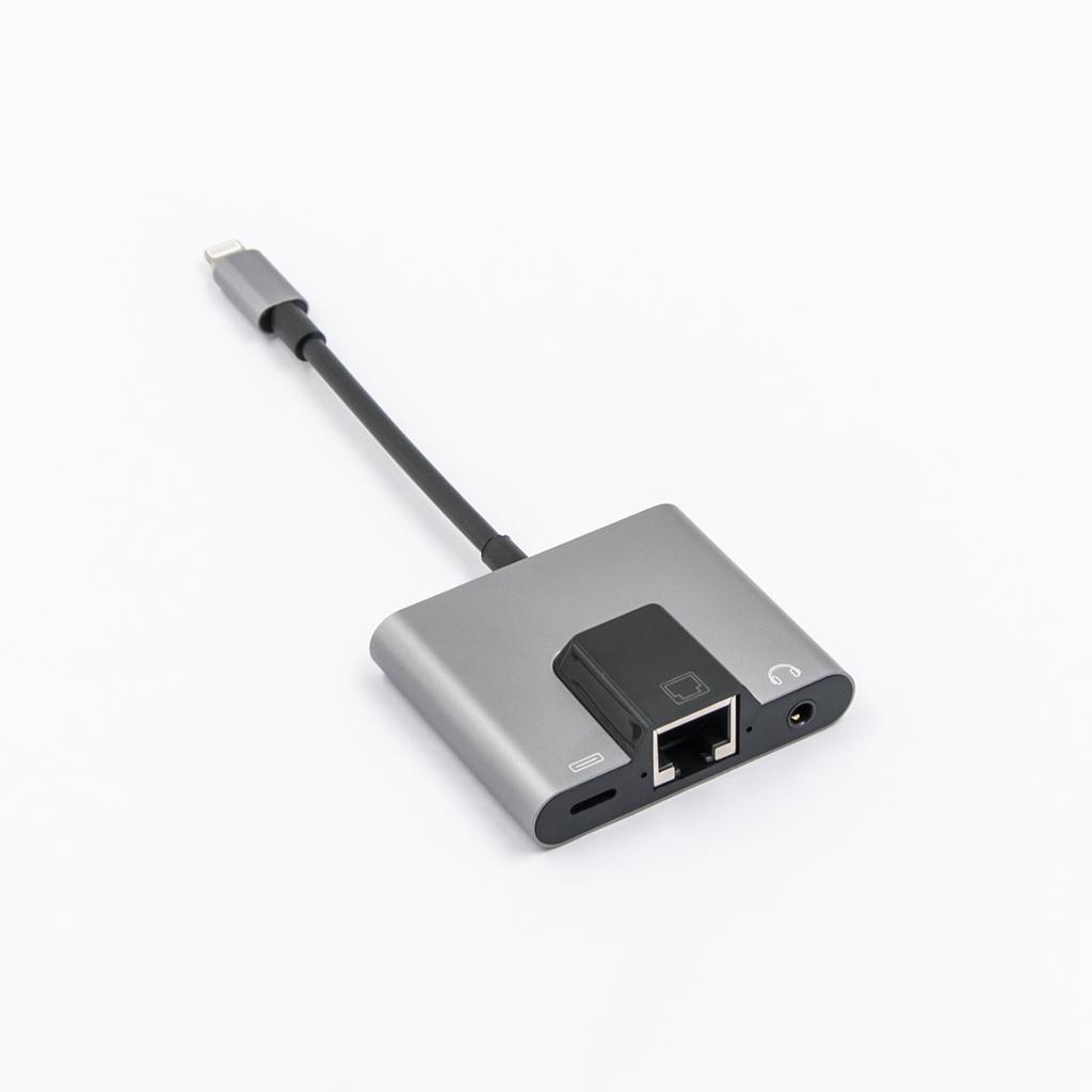 USB C to 3.5mm RJ45 Adapter Type-C to Ethernet LAN Network Hub Audio PD Fast Charging Docking Station For Phone Laptop Tablet