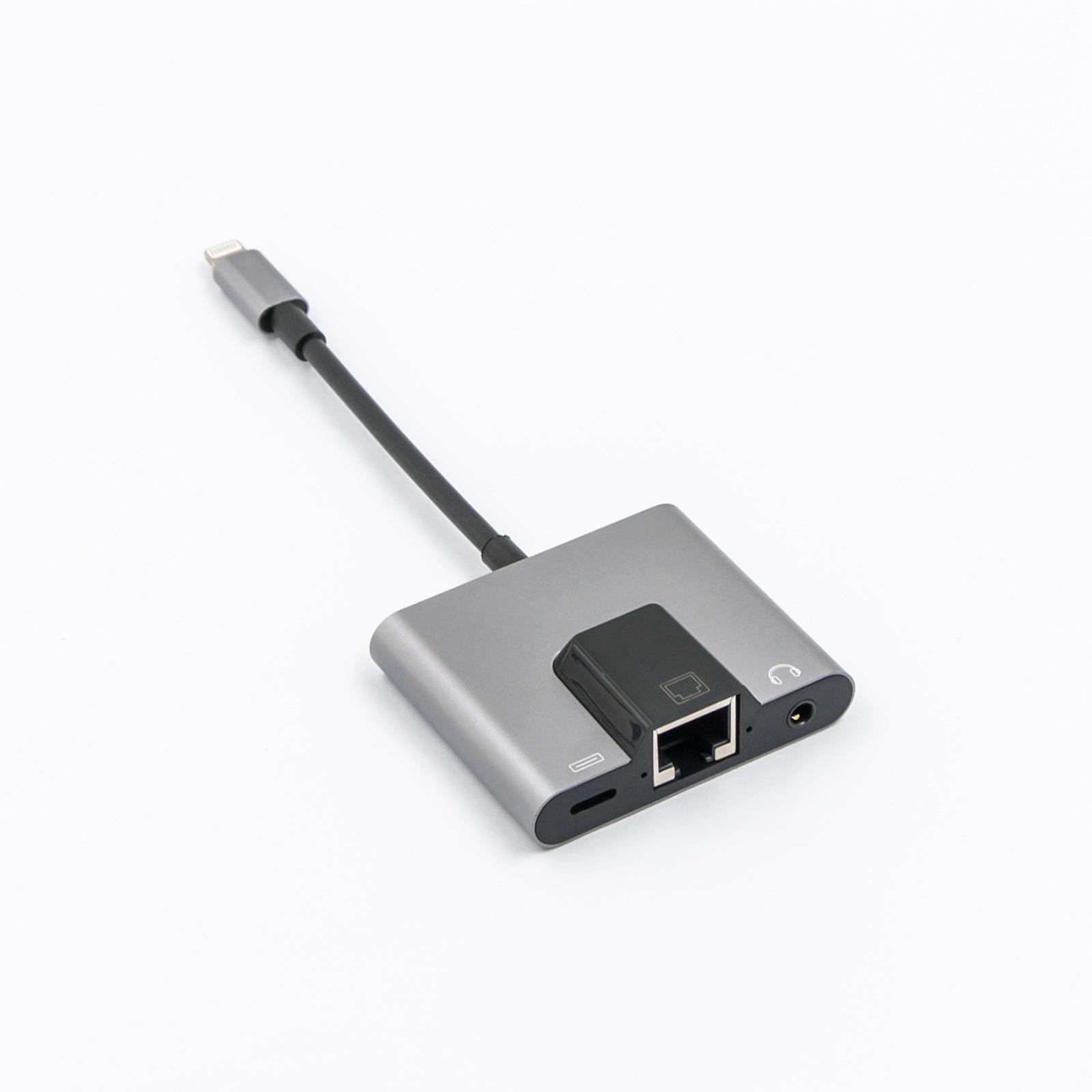 

USB C на 3,5 мм RJ45 Адаптер Type-C к Ethernet LAN Сетевой Хаб Аудио PD Быстрая Зарядка Док-станция Для Телефона Ноутбука Планшета