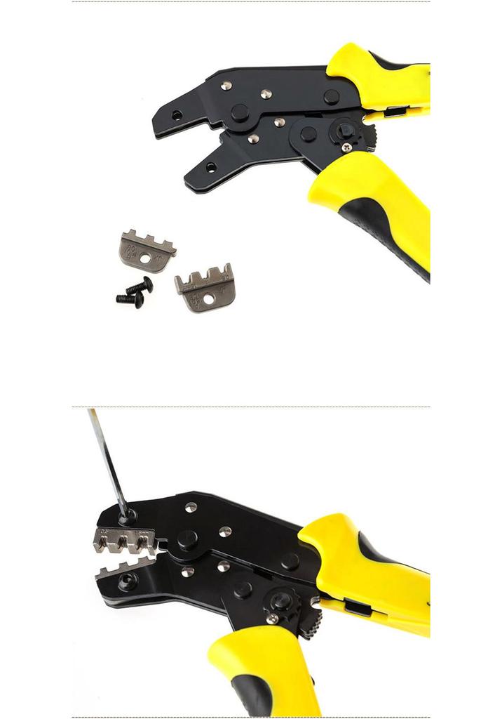 Durable Ratchet Crimping Pliers 0.14-1.5mm² - Multi-functional Terminal Tool, Insulated & Labor-Saving
