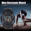 Men's Multifunction Digital Sports Watch, 50M Water Resistant, with Luminous Alarm, for Swimming and Running (Black and Blue)
