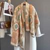 Luxury  Cashmere Women Paisley Scarf Winter Warm Shawl And Wrap Bandana Pashmina Female Foulard Square Thick Blanket Poncho