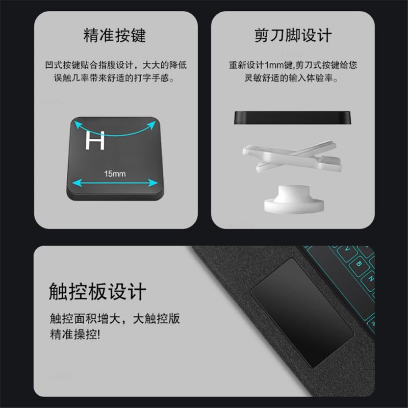 Bluetooth Keyboard Case IPad 10.2 Inch 7th 8th 9th Gen With Stand Support Horizontal Vertical Typing
