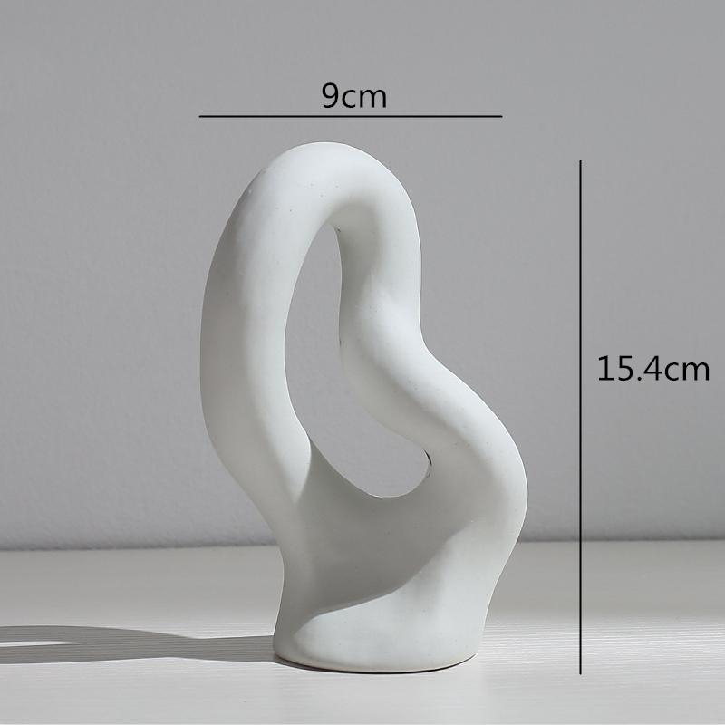 Keramikvase Abstraktes Blumenarrangement Hydroponische Bastelarbeiten Ornamente Moderne Heimdekorationszubehör Weiße Vasen Dekoration