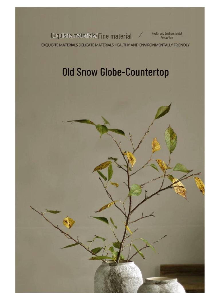 Wabi-Sabi Retro Chinese Ceramic Jar: Distressed Decorative Vase for Entrance, TV Cabinet, or Flower Arrangement.