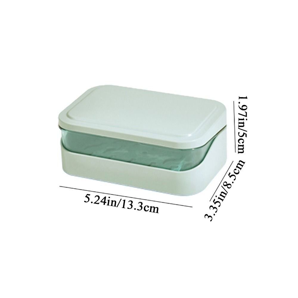 Portable 1Pcs Drain Sponge Plate With Lid Dustproof Soap Dish Soap Container Soap Case Soap Box