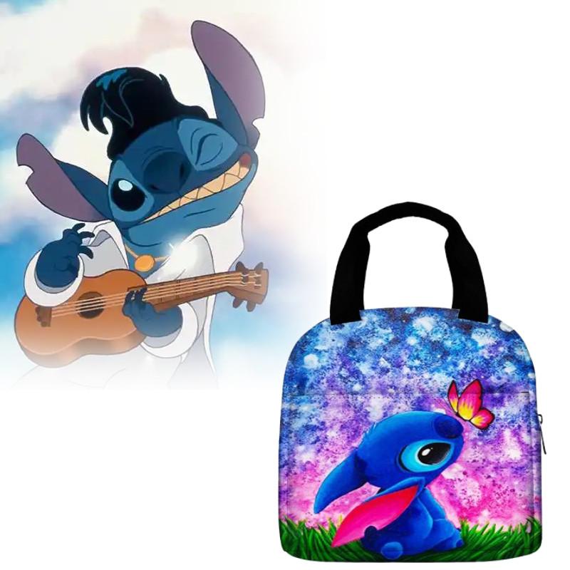 Portable Insulated Stitch Lunch Box With Durable Polyester Material Perfect For Kids And Students